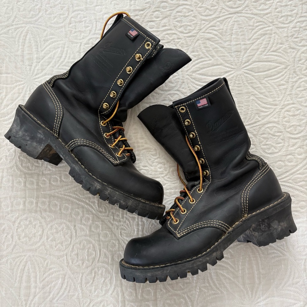 Danner Men's 18000 Fire Line Boots, Black (Made in USA)